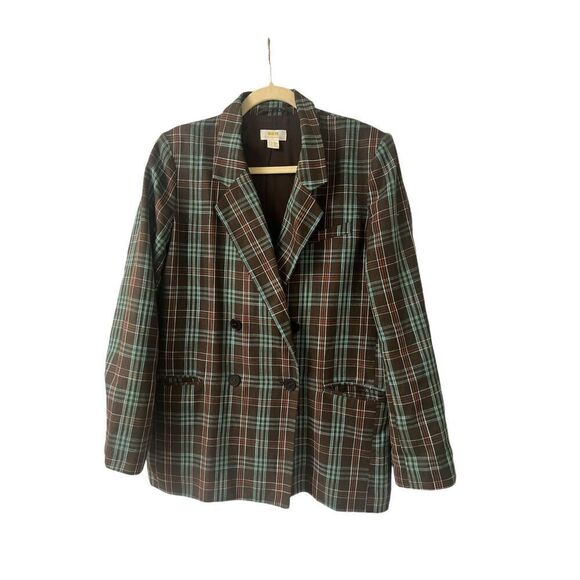Anthropologie jacket blazer by Maeve plaid sz 10 - Picture 1 of 4